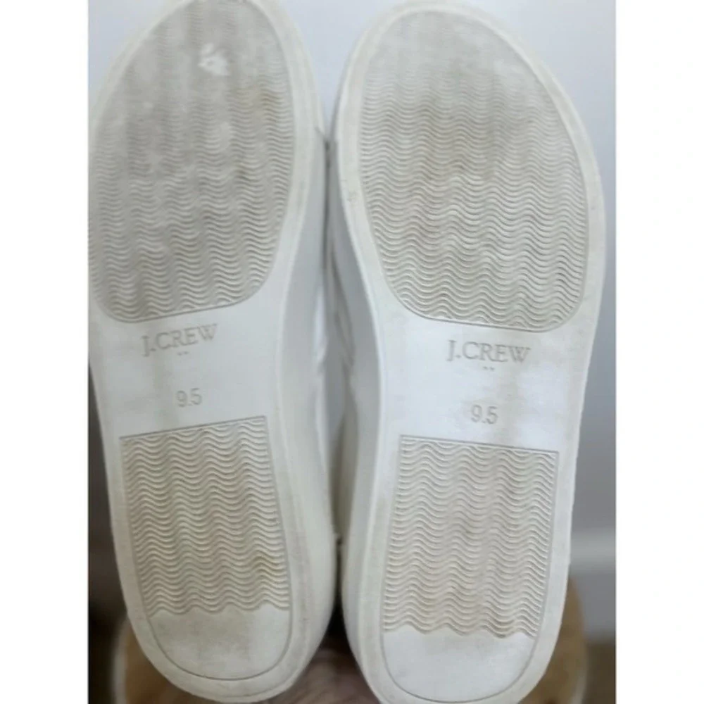 J.‎ Crew Factory Men's Canvas Slip-On Sneakers Sz 9.5 in White
